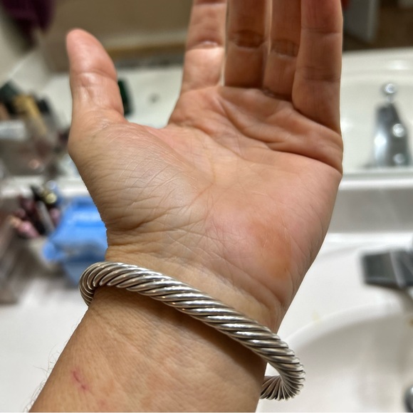 David Yurman Silver/14K Yellow Gold 5mm Prasiolite
Cable Classic Cuff Bracelet 7 - Picture 2 of 5